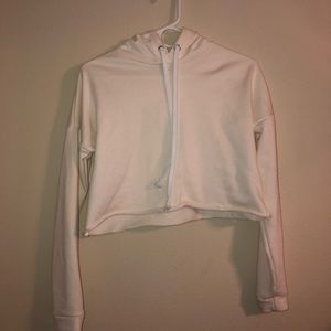 White Sweater Crop Top
